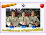 3 cadettes qualifiées au France
Jade en 2 D
Flavie et Léanna en 3 D